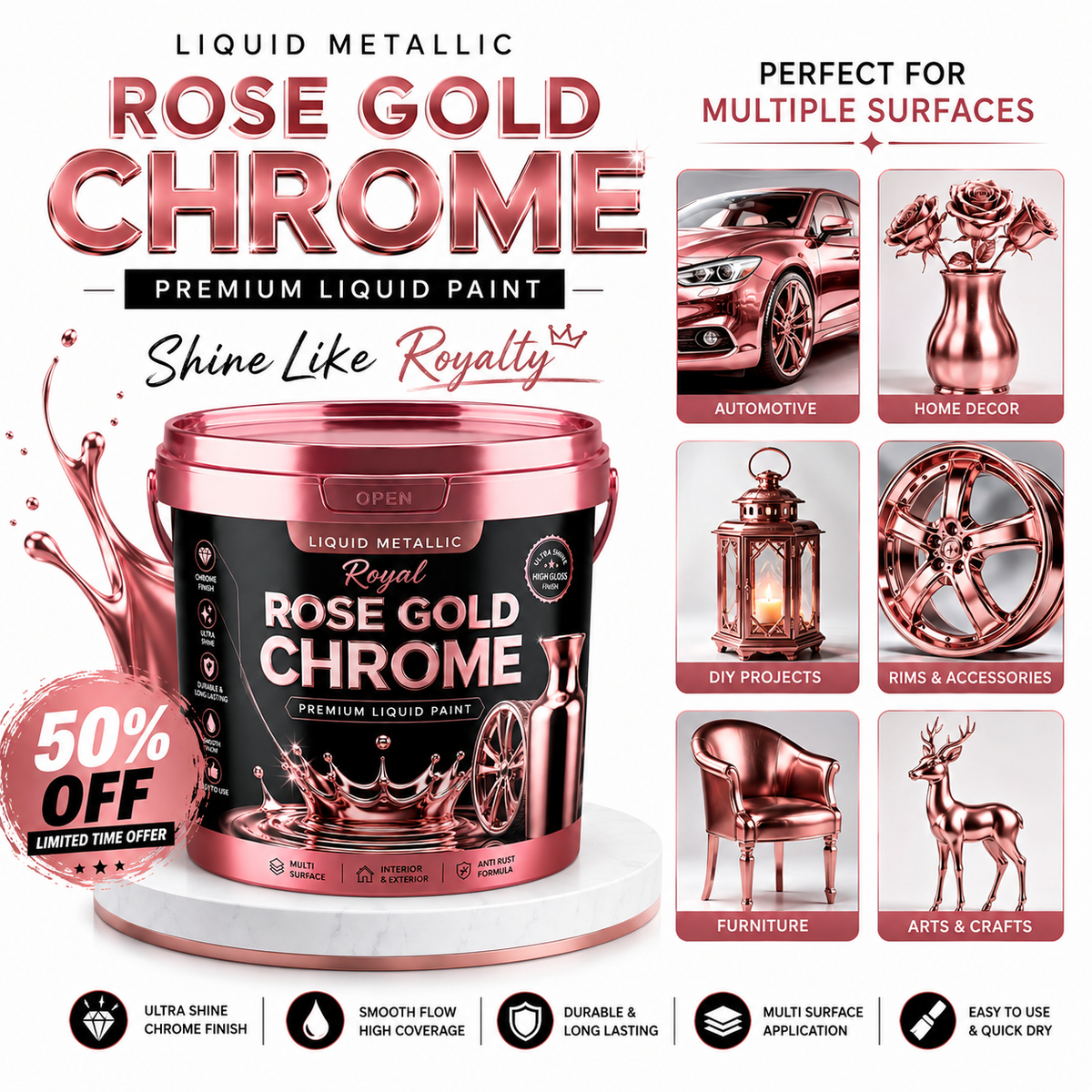 ROSE GOLD PAINT 🌹