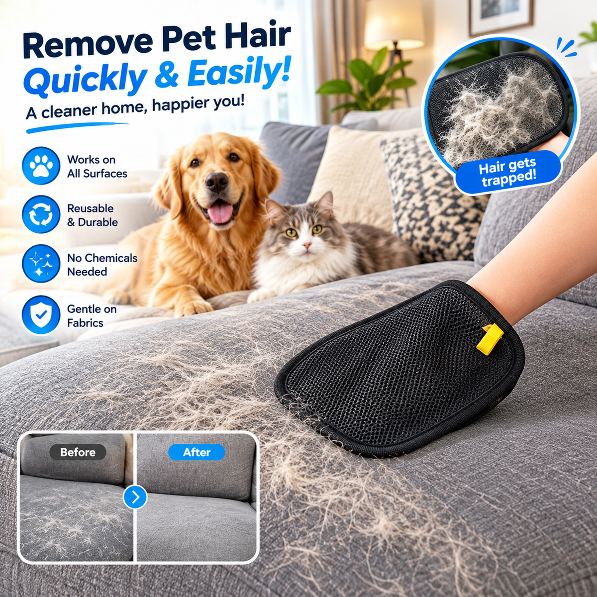 Pet Hair Removal Glove ✨BUY 1 GET 1 FREE🐾